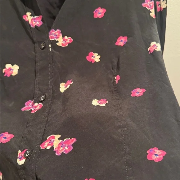 Rebecca Taylor Floriana Stretch Floral Blouse 10 - Picture 4 of 9
